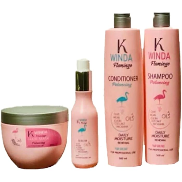 K-winda Flamingo hair treatment set of four 500 ml size